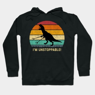 Funny T Rex I'm Unstoppable With Trash Grabber Picker Hoodie